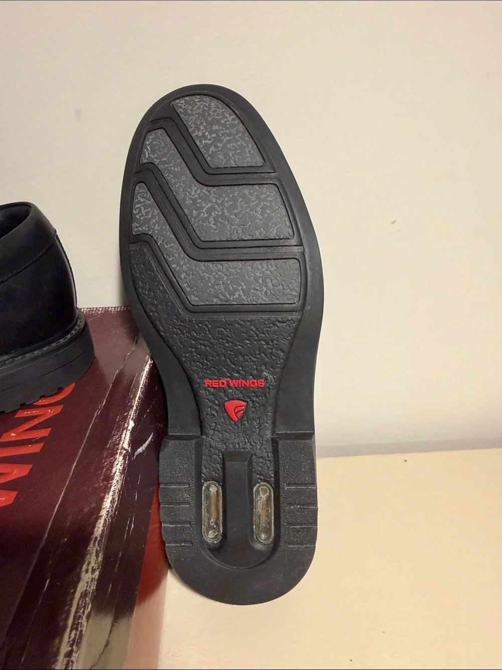 Red Wing Shoes Black Leather Lace-Up Derby